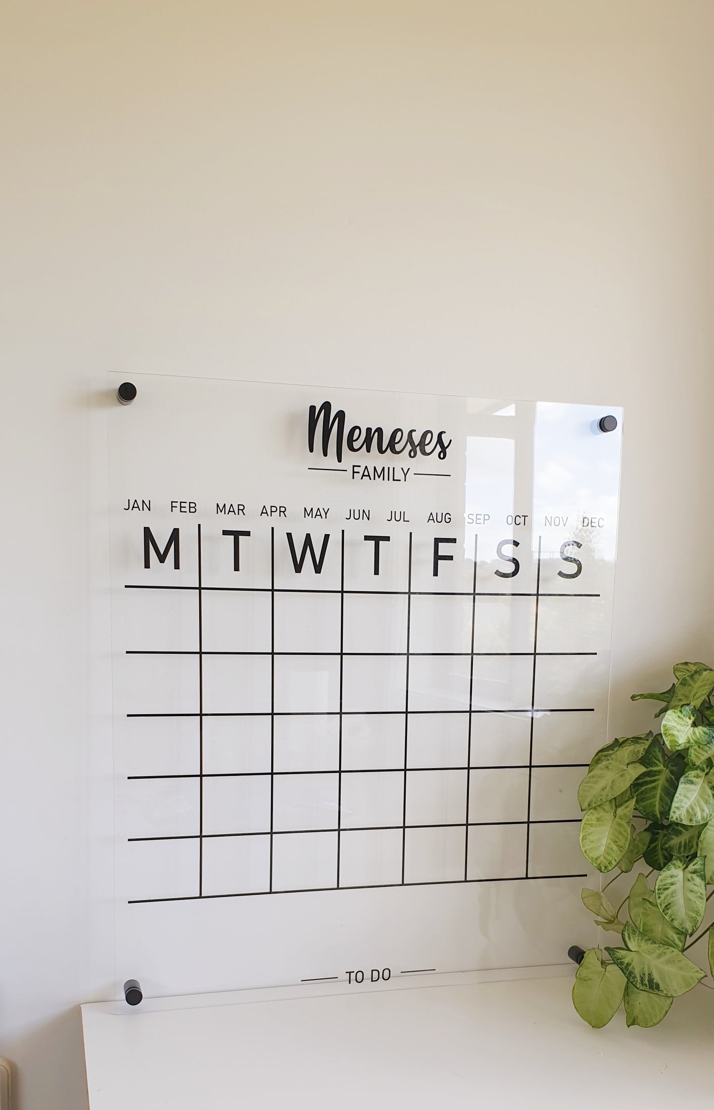 Dry Erase Family Acrylic Calendar - Monthly