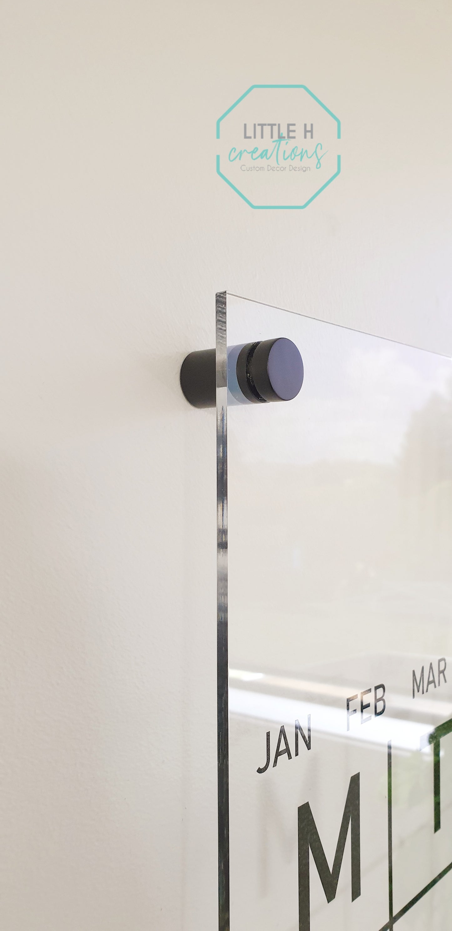 Dry Erase Acrylic Monthly Calendar Family