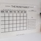 Dry Erase Acrylic Monthly with Shopping List Calendar