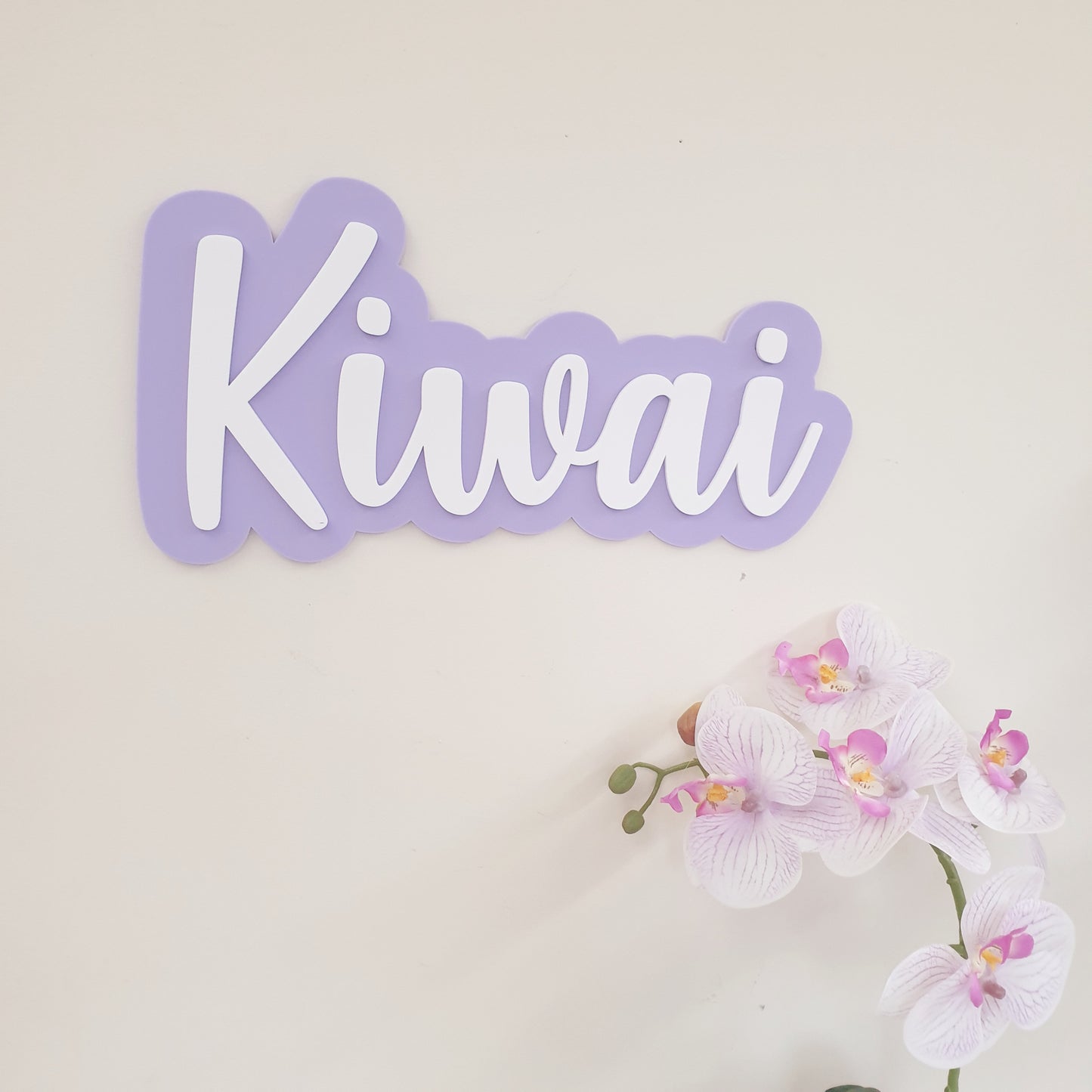 Double Acrylic Wall Name - Pastel