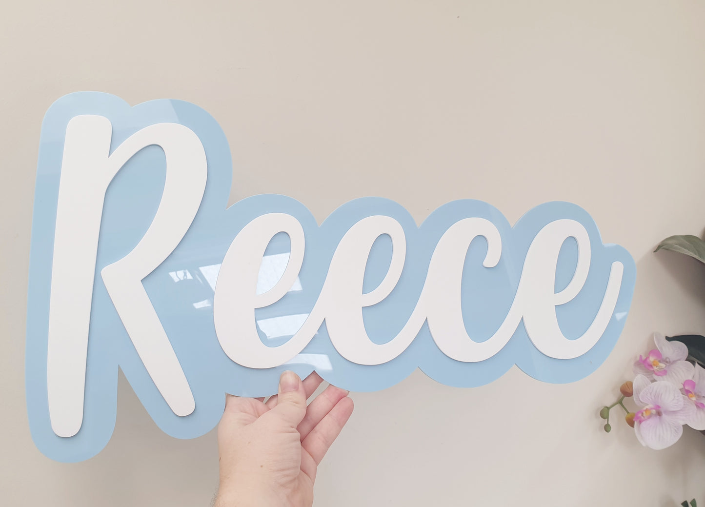 Double Acrylic Wall Name - Pastel