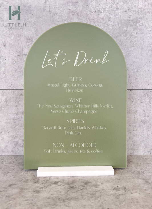 Bar Menu - Botanical Range
