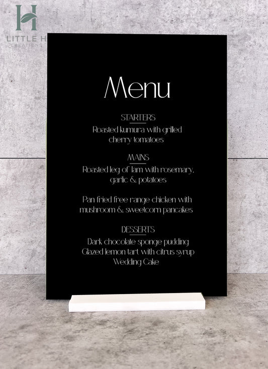 Menu - Classic Range