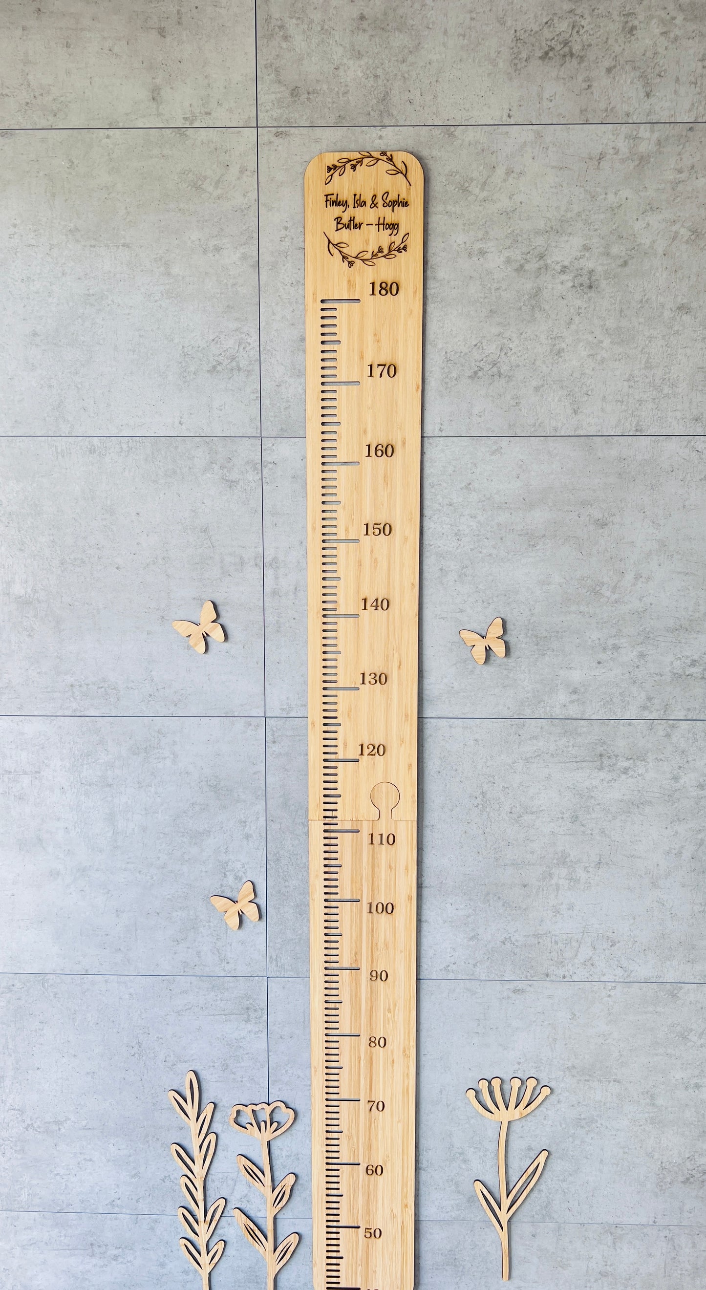Height Chart Ruler with Flowers