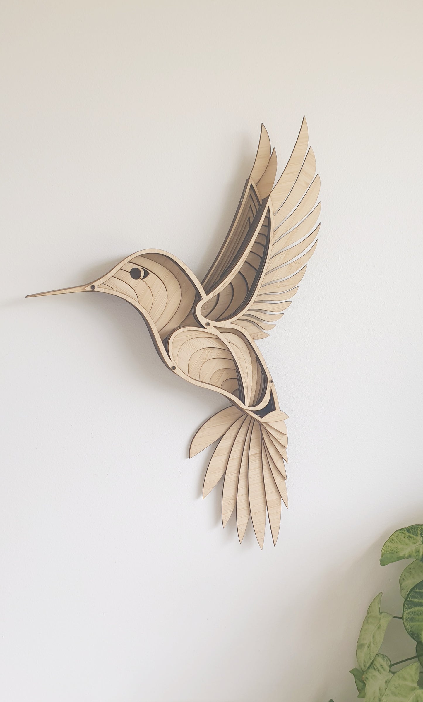 3D Hummingbird Wall Art