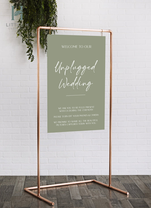 Unplugged Ceremony Wedding Sign - Botanical Range