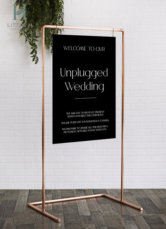 Unplugged Ceremony Wedding Sign - Classic Range
